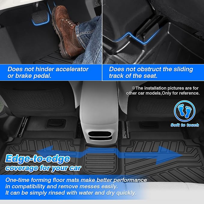 Cartist Floor Mats Fit for Ford Ranger 2024 2025 All Weather Floor Mat Ranger - Image 4
