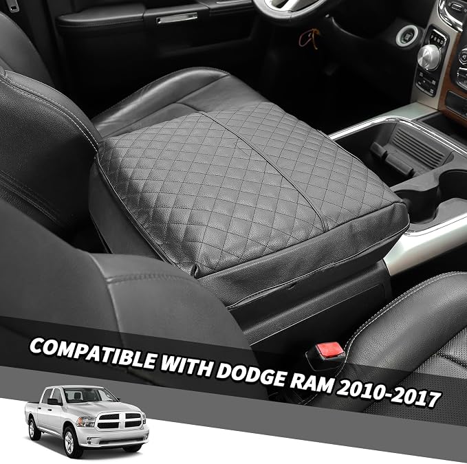 Jimen for Ram Armrest Cover, Car Center Console Cushion Pad Compatible - Image 2