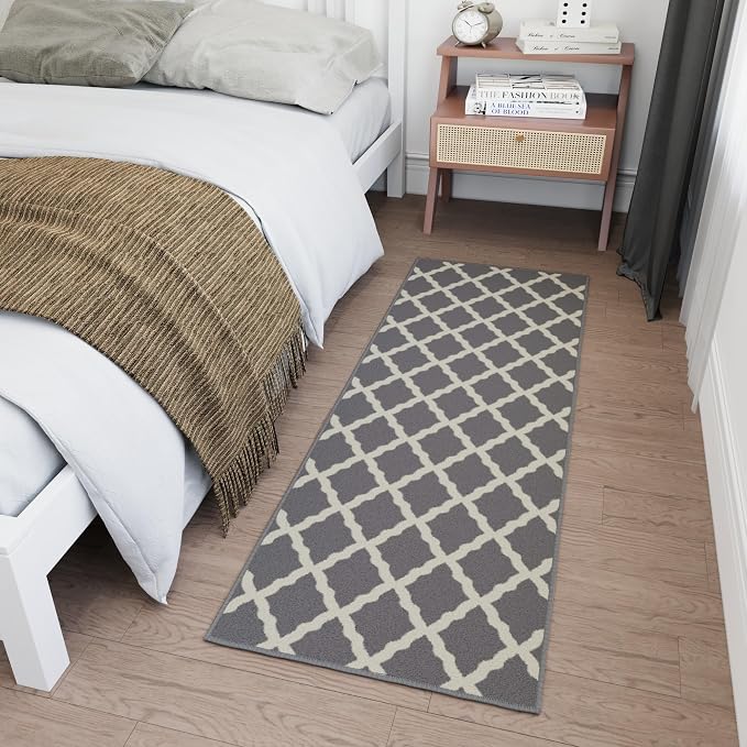 Ottomanson Hallway Runner Rug 20" x 59" Non Slip Trellis Area Rugs Easy to - Image 11