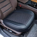 Leather Bottom Car Seat Covers, Front Seat Only Black Ice Silk Car Seat Cushion by Suninbox