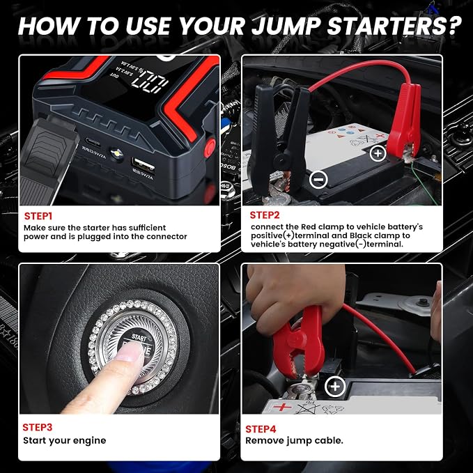 Q16B Jump Starter and air Pump - Image 6