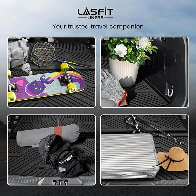 LASFIT Trunk & Backrest Mat for Ford Explorer 2020-2025, Custom Fit All Weather - Image 4