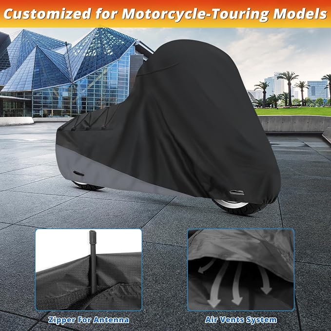 XYZCTEM Motorcycle Cover for Touring Models Harley Davidson Road King Road - Image 5