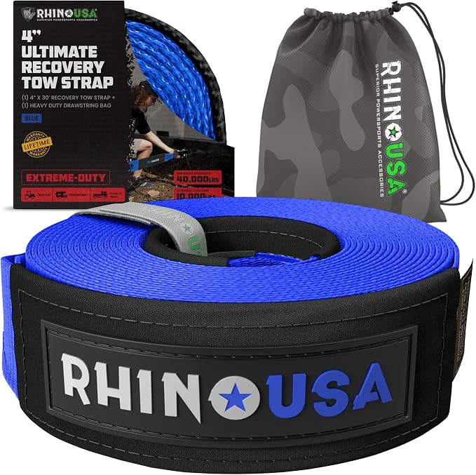 Rhino USA Recovery Tow Strap by RhinoUSAInc