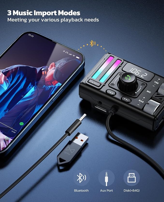 Nulaxy Bluetooth 5.3 Car Adapter - Image 5