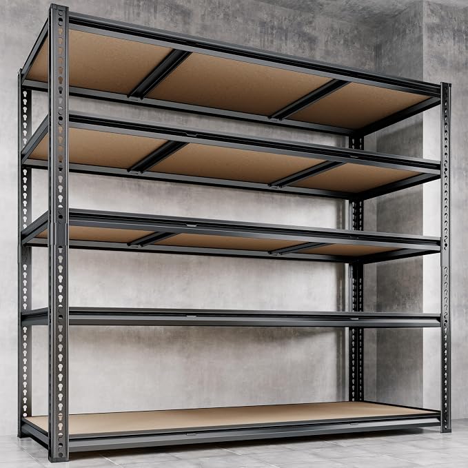 48"W Garage Shelving, 2650LBS Storage Shelves heavy duty, 5 Tier Metal Shelving - Image 9