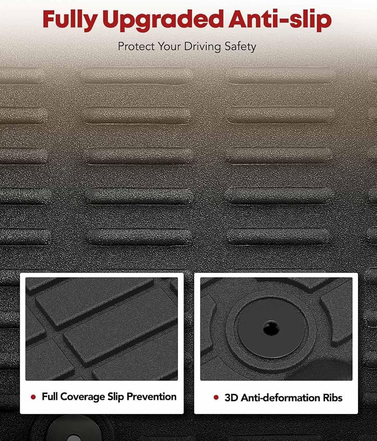 YHTAUTO Floor Mats Fit 2014-2018 Subaru Forester, TPE All Weather Car Mats - Image 4
