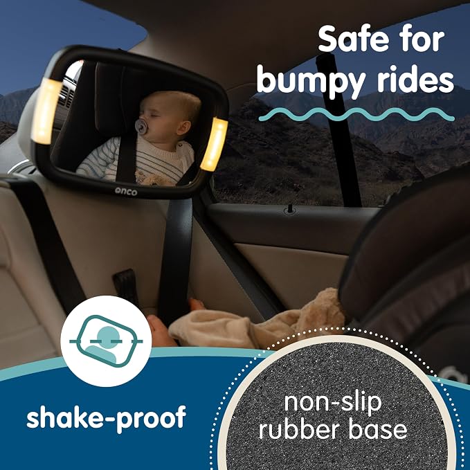 Onco LED Baby Car Mirror with Light - Image 4