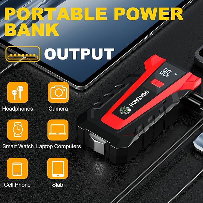 Scatach 011 3000A Car Battery Jump Starter, 12V Jump Starter Battery Pack - Image 3