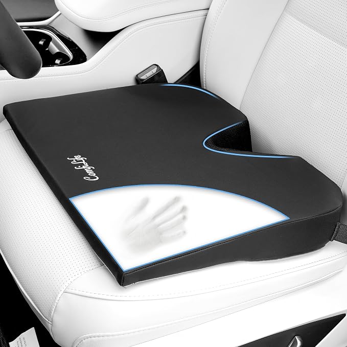 ComfiLife Car Seat Cushion–Premium Wedge 100% Polyurethane Foam Car Cushions by ComfiLife