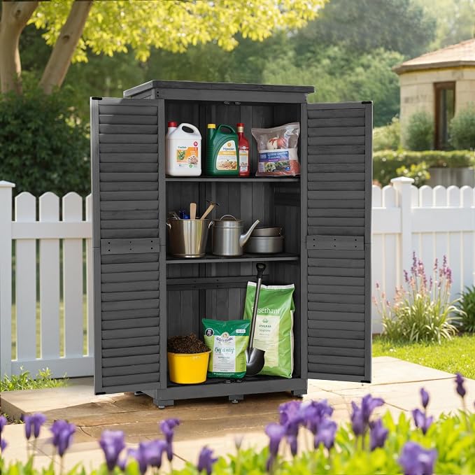 MCombo Outdoor Storage Cabinet, Garden Storage Shed, Outside Vertical Shed - Image 2