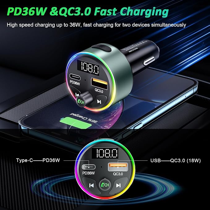 FM Transmitter Bluetooth 5.3 - Image 5