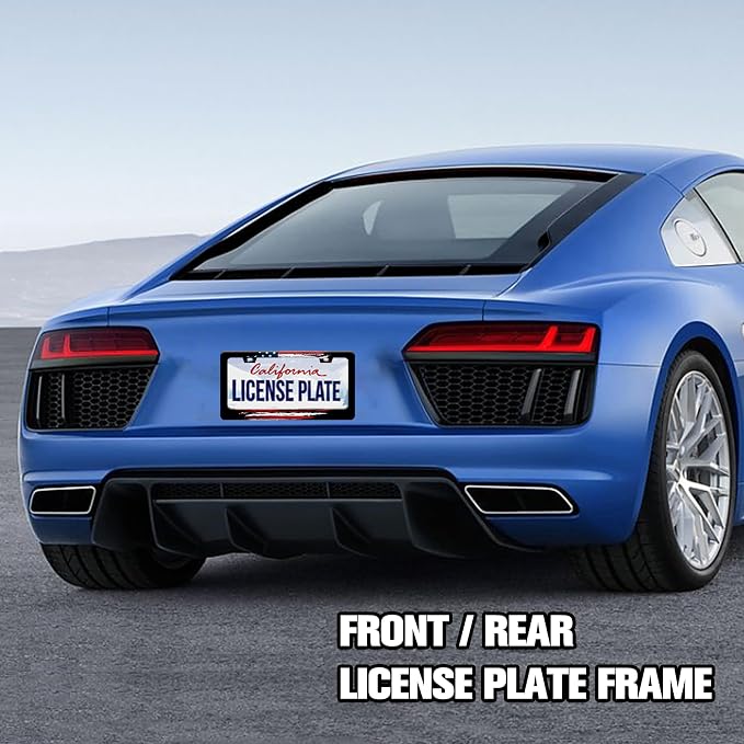 Personalized License Plate Frame American Flag Stainless Steel Accessory - Image 7