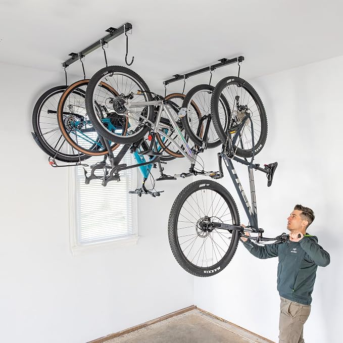 Teal Triangle Ceiling Mounted Bike Rack - Image 7
