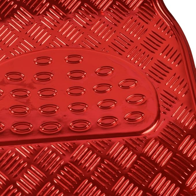 BDK Red All Weather Heavy Duty Car Floor Mats Interior Liners - Image 3