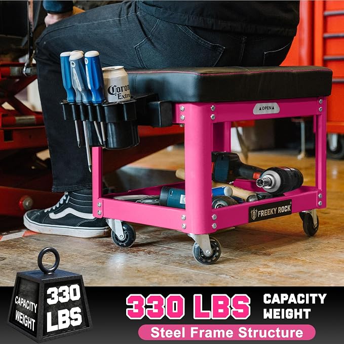 Rolling Mechanic Shop Stool - Image 9