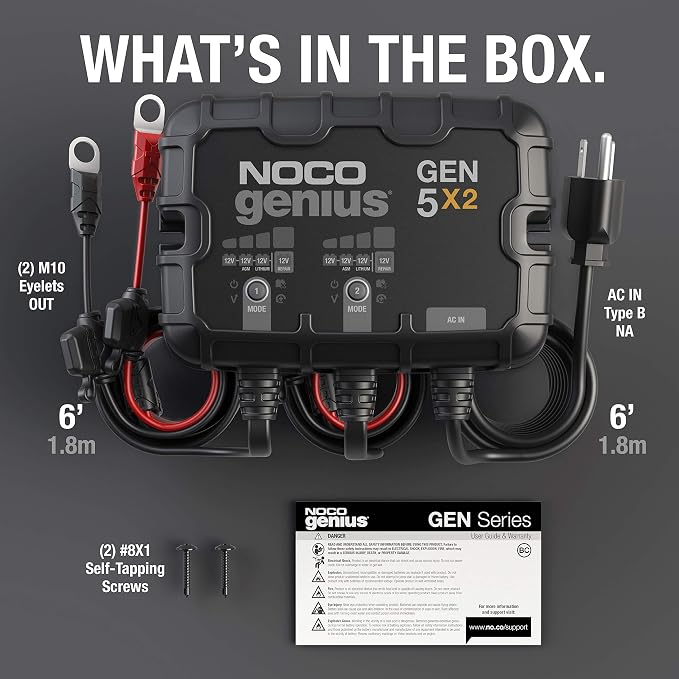 NOCO Genius GEN5X2: 2-Bank, 10A Onboard Battery Charger - Image 7