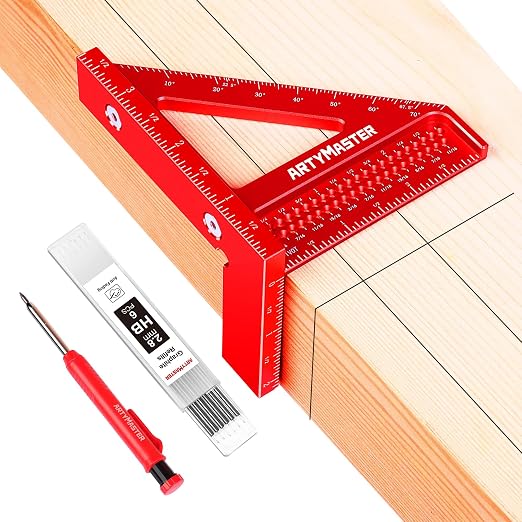 3.8＂Mini 3D Multi-Angle Measuring Square Ruler, WT102A High Precision Hole - Image 8