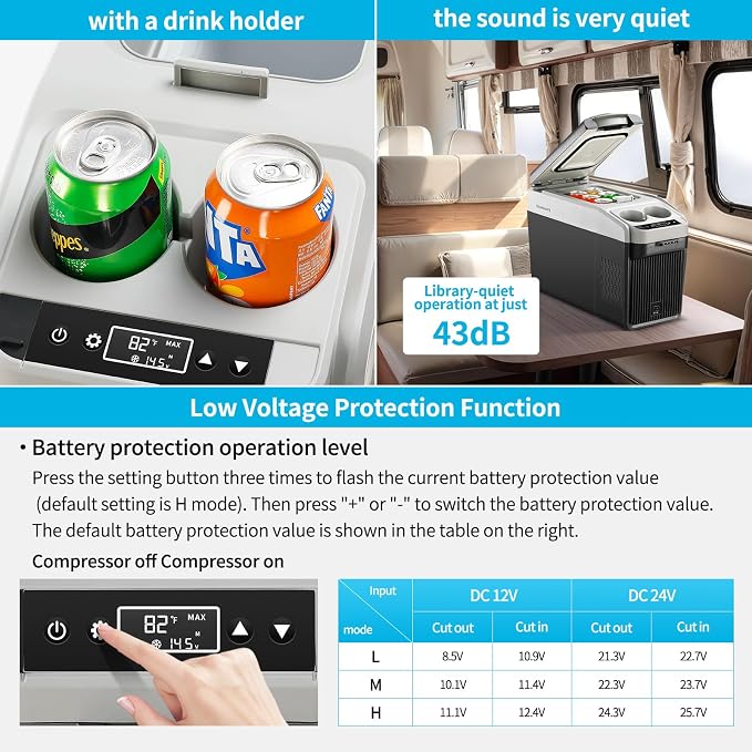 12 Volt Center Console Fridge, Car Refrigerator 16QT Cooler, Portable Car - Image 7