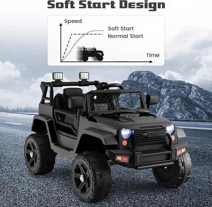 OLAKIDS Kids Ride On Truck, 12V Electric Vehicle Jeep Car - Image 8