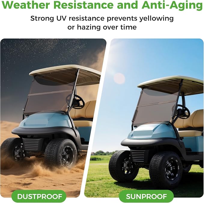 10L0L Golf Cart Windshield for Club Car Precedent 2004-Up, 2017-Up Onward - Image 5