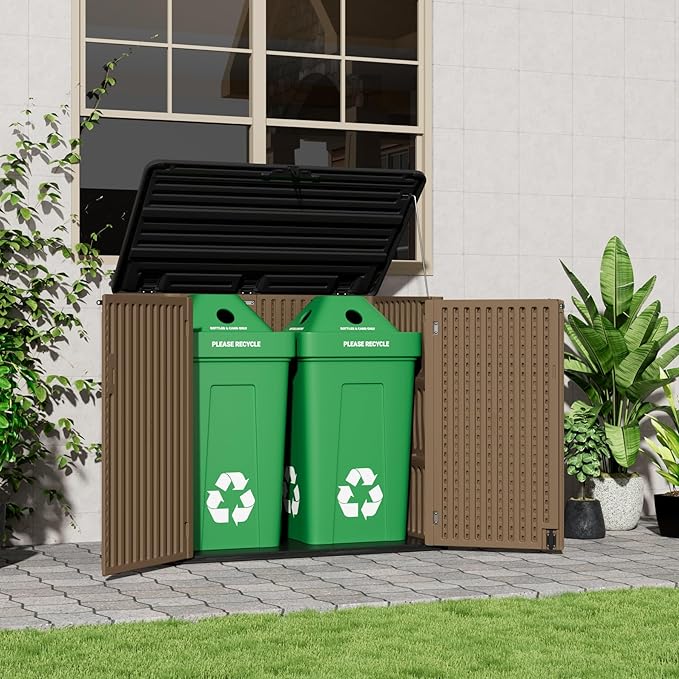 Resin Outdoor Storage Shed, Outdoor Storage Box Waterproof - Image 3