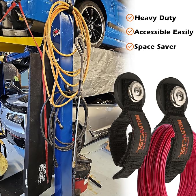 MUTUACTOR Magnetic Hooks Heavy Duty, Non-Slip Magnets Extension Cord Organizer - Image 2