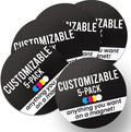 Magnet Me Up Customizable 30 Mil Round Magnet- 5”, 5 PK Weatherproof Car Magnet by MagnetMeUp