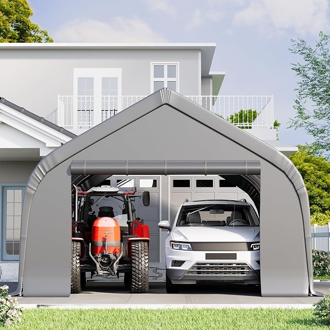 EROMMY 20x30 FT Heavy Duty Durable Carport, Galvanized Steel Frame Garage - Image 8