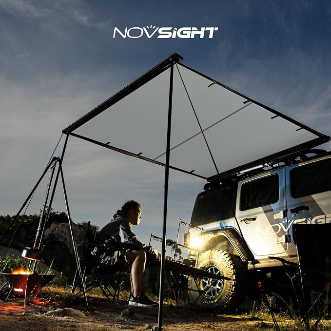 NOVSIGHT Car Side Off Road Awning 8.2 x 10ft, Waterproof Pull-Out - Image 7
