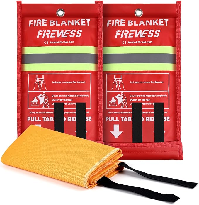 Emergency Fire Blanket, 39.4X 39.4inch Fire Extinguisher Blanket by FIREWESS