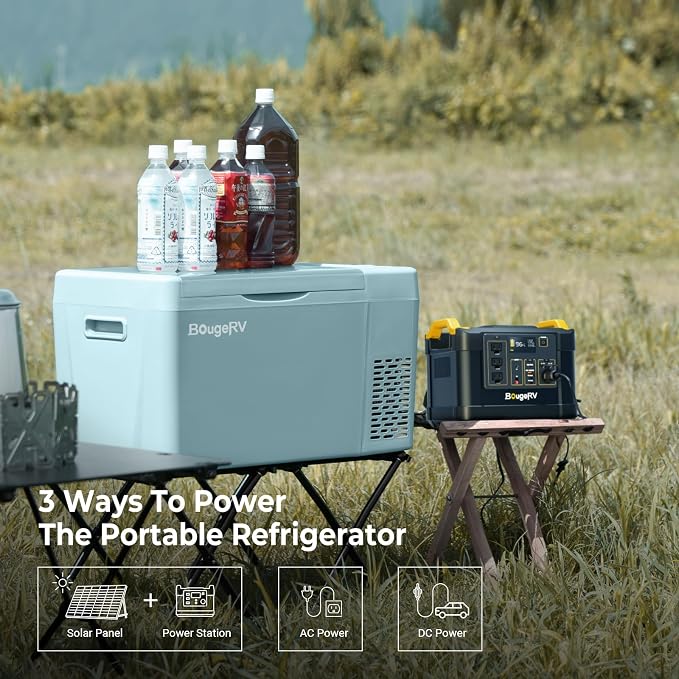 BougeRV Green 23Quart Portable Refrigerator, 12 Volt Fridge 22L, Portable - Image 5