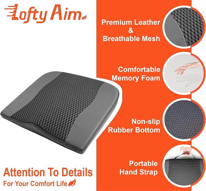 Car Seat Cushion, Comfort Memory Foam Car Cushions - Image 5
