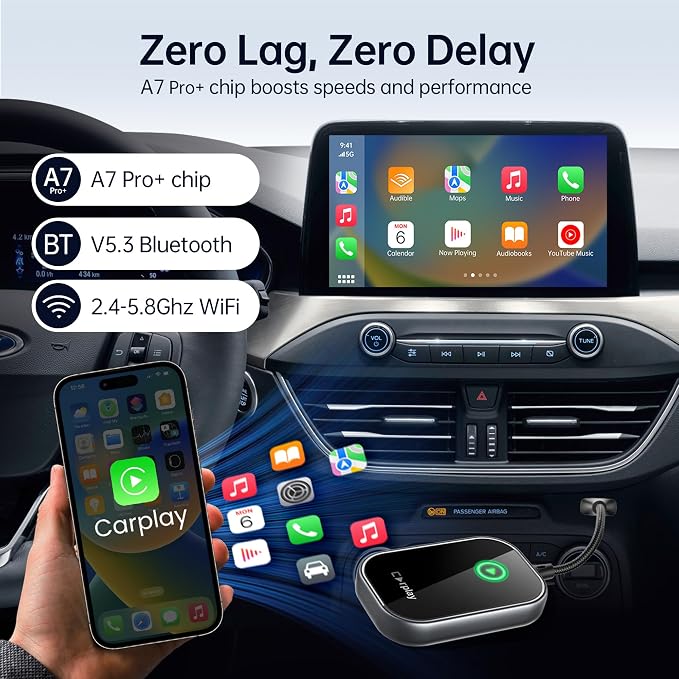 Wireless CarPlay Adapter, Converts Wired to Wireless CarPlay Dongle - Image 8