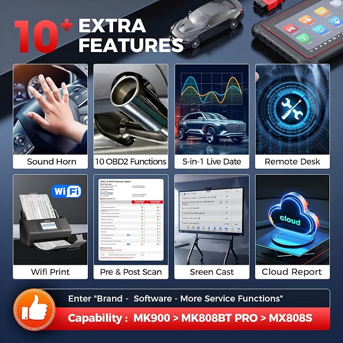 Autel Scanner MaxiCOM MK900: 2025 Same as MK900BT MK900-BT MX900 Bidirectional - Image 7