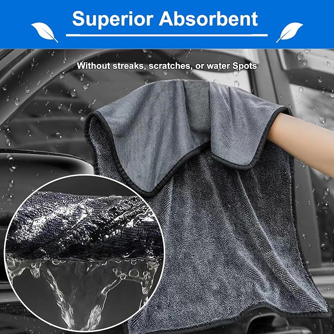 CICMOD Car Drying Towels 35"x24" Large Microfiber Towels - Image 5