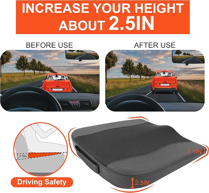 Car Seat Cushion, Comfort Memory Foam Car Cushions - Image 3
