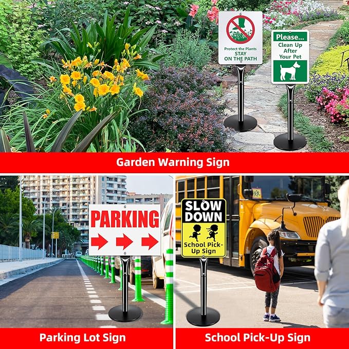 2Pack Heavy Duty Cast Iron Sign Stand - Image 9