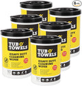 Tub O' Towels TW90 Heavy-Duty 10" x 12" Size Multi-Surface Cleaning Wipes by TubOTowels