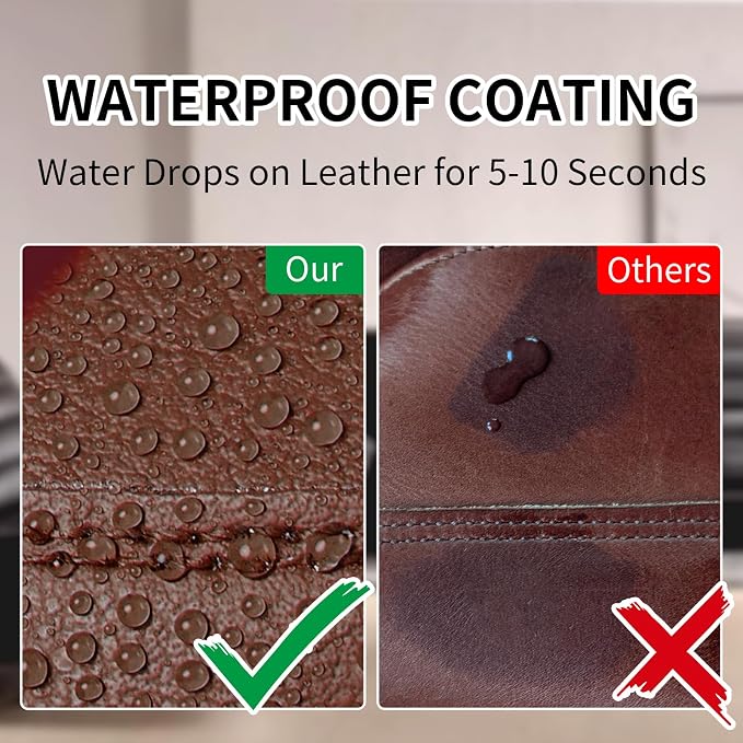 Leather Recoloring Balm, 8.5oz Leather Color Restorer, Medium Brown Leather - Image 6