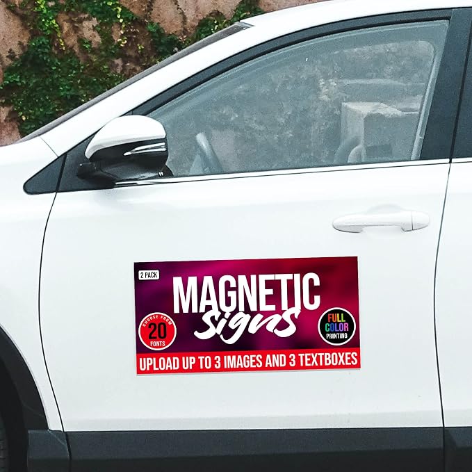 2 Pack, Personalized Magnetic Signs - Image 9