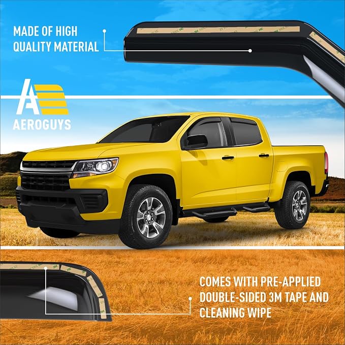Extra Durable Window Deflectors in-Channel Window Visors Rain Guards Fit - Image 6