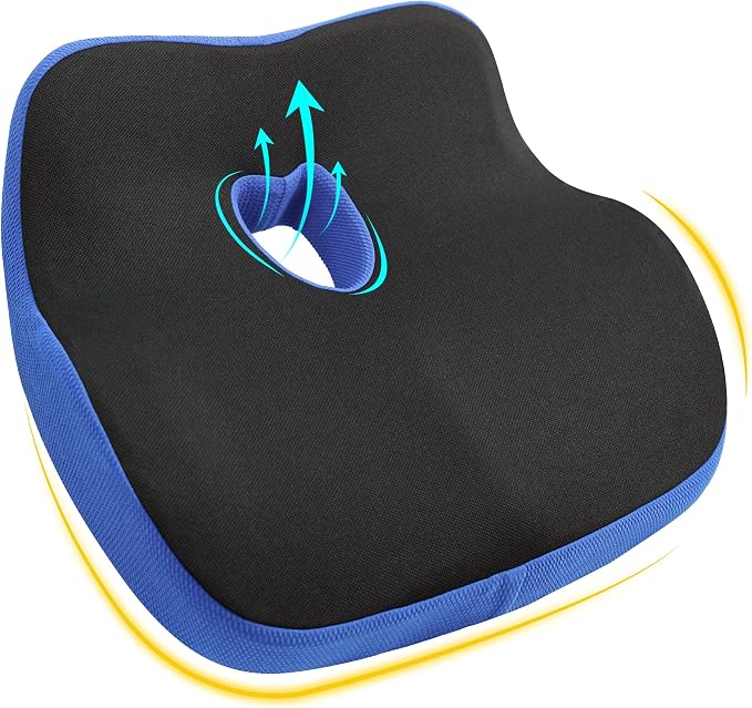 Car Seat Cushion, Ergonomic Memory Foam Car Cushion by Allaboutsla