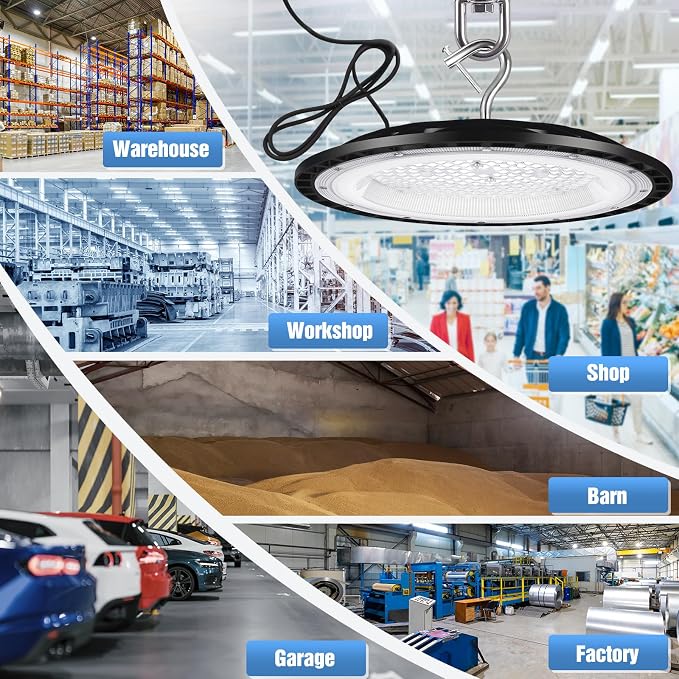 12 Pack 240W UFO LED High Bay Lights, 120VAC IP66 Waterproof, 40000LM 5000K - Image 5