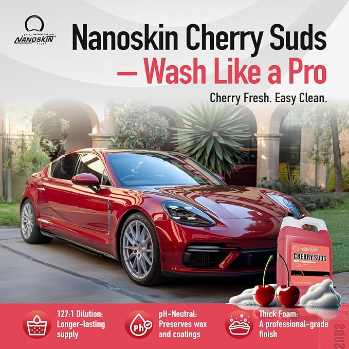 Nanoskin CHERRY SUDS Foaming Car Wash Shampoo 30 Gallons- Works - Image 2