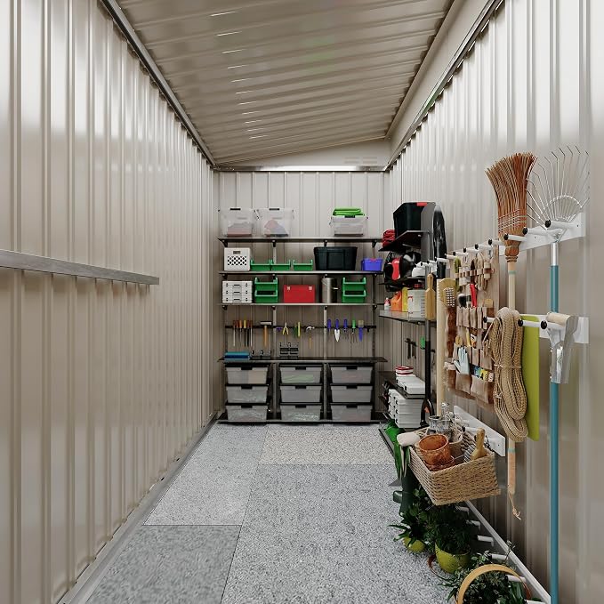4' x 8' Outdoor Lean to Storage Sheds Outdoor, Heavy-Duty Lean to Garden - Image 6