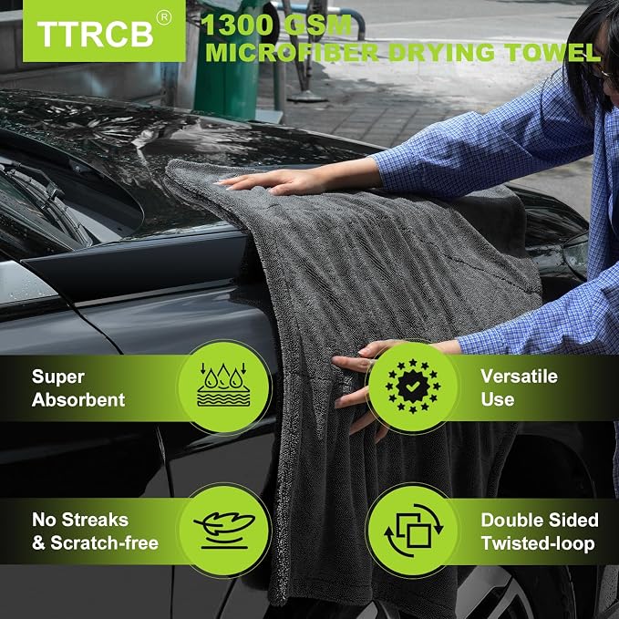 2 Pack Car Drying Towel, Microfiber Towels - Image 2