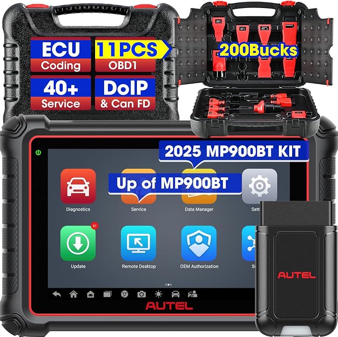 Autel MaxiPRO MP900-BT KIT Scanner: 40+ Service, 3K Bidirectional Tests by Autel