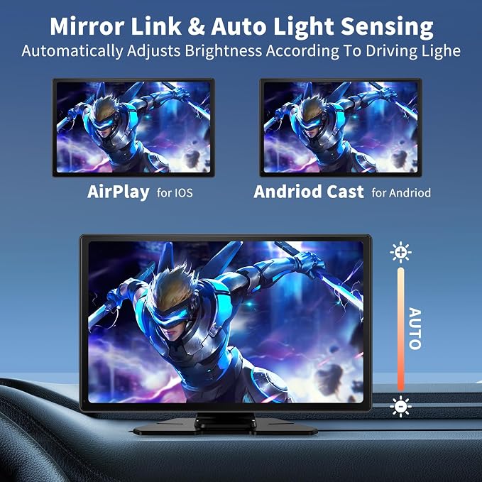 Carplay Screen for Car, 1080P Backup Camera, Car Stereo for Carplay & Android - Image 7
