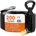 HUANCHAIN 16/3 Gauge 200 ft Extension Cord Outdoor Waterproof by huanchain